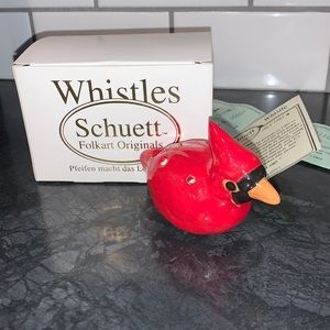 Vintage WHISTLES cardinal folkart originals  1995